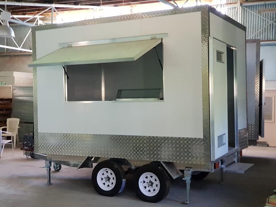Compact custom food trailer build with full setup