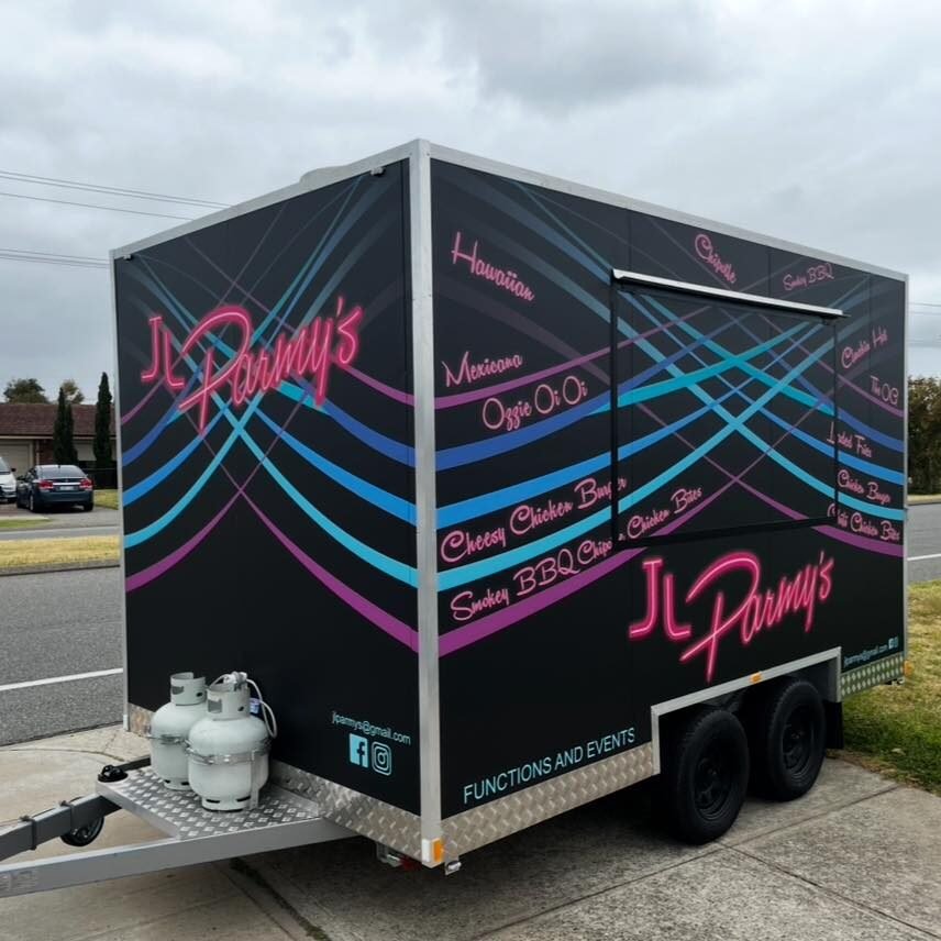 JL Parmys custom food truck build by One Stop Food Trucks Perth